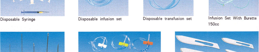 infusion set with burette needle scalp vein set surgical blade